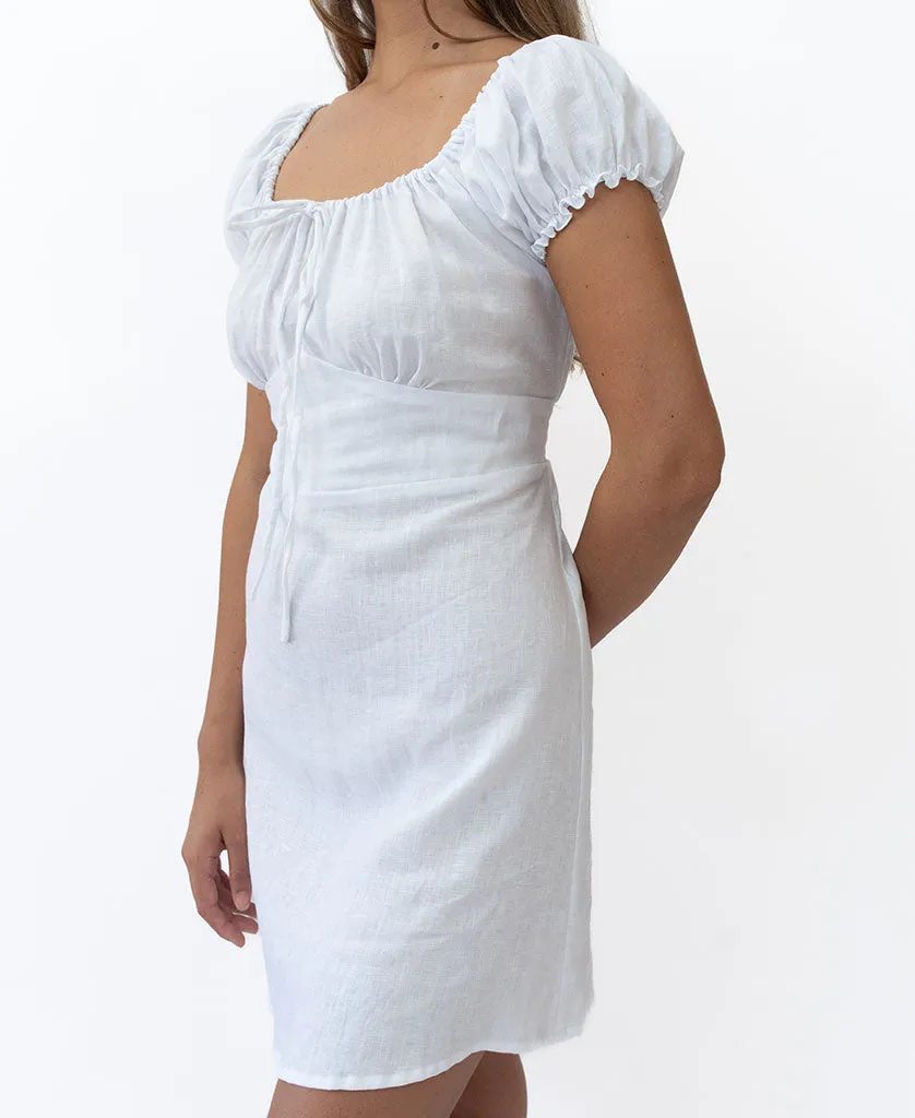 Melissa Dress | White Linen