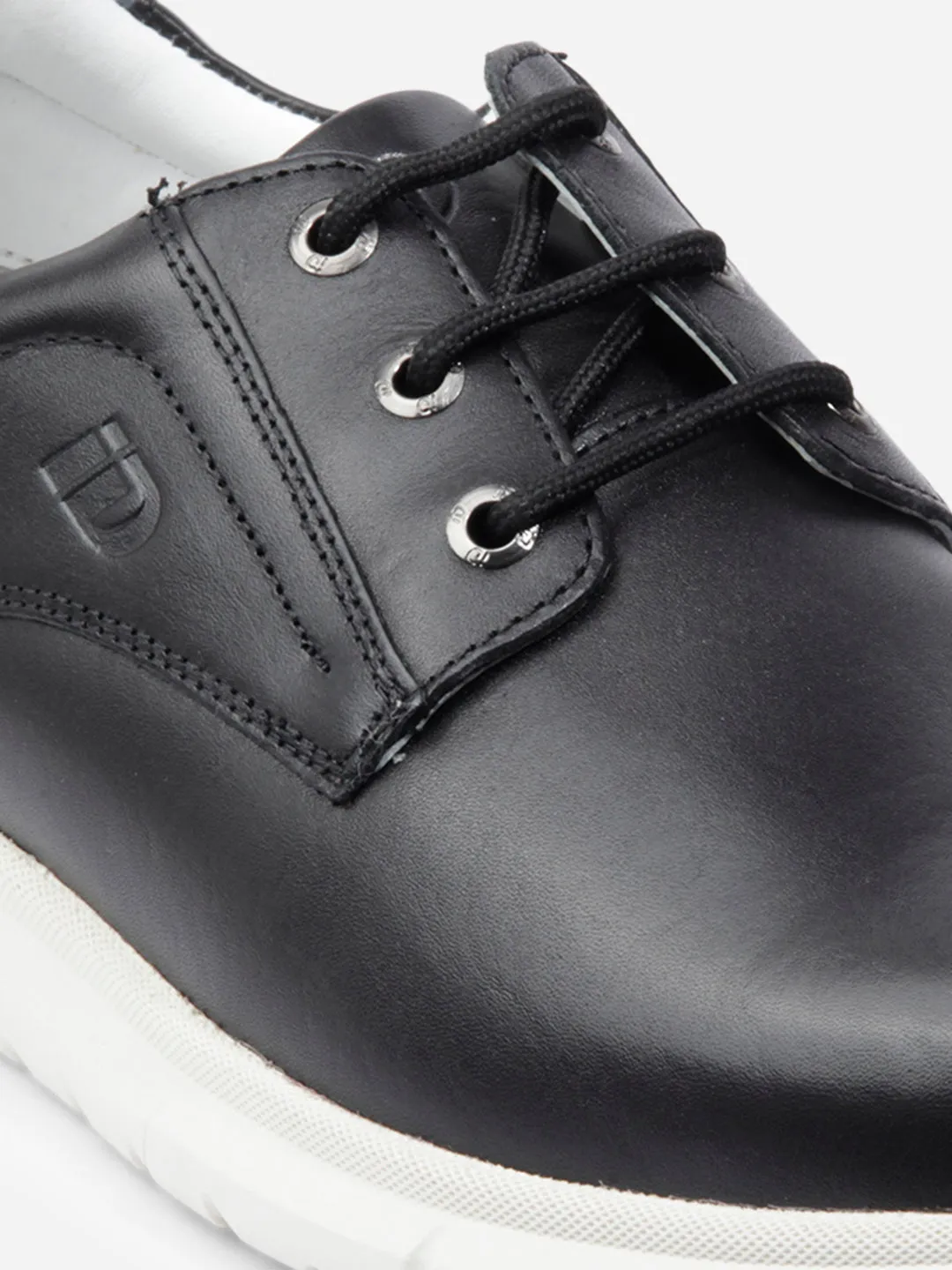 Men Black Leather Sneaker (ID3087)