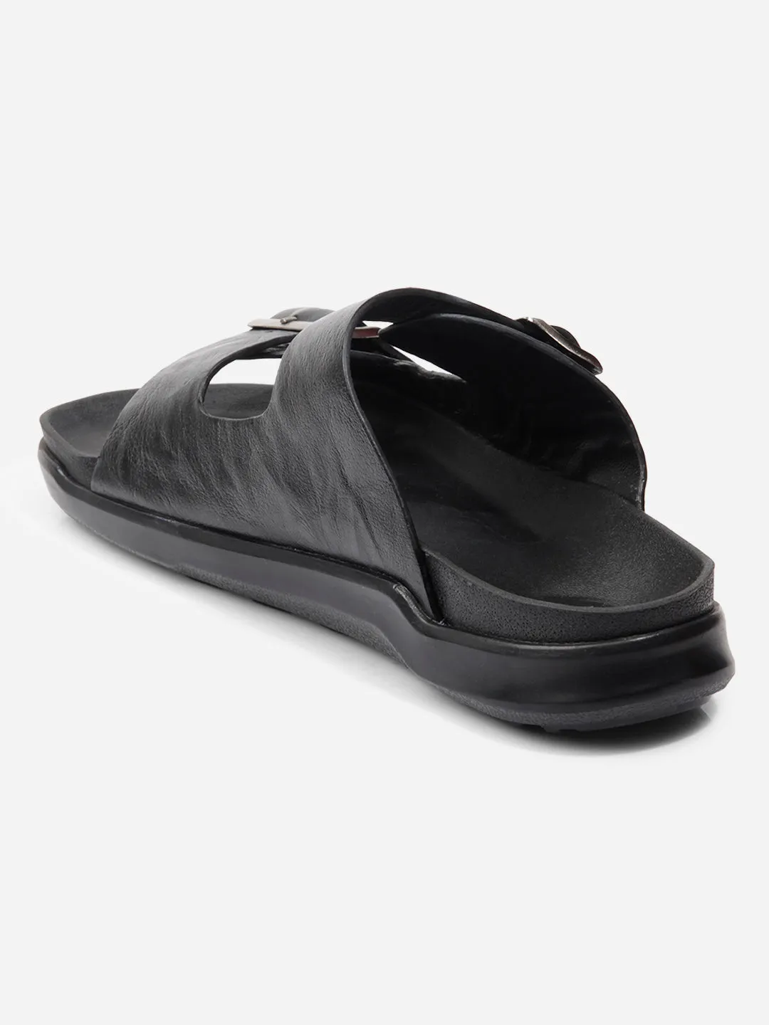 Men Black Sandal / Slipper (ID4224)