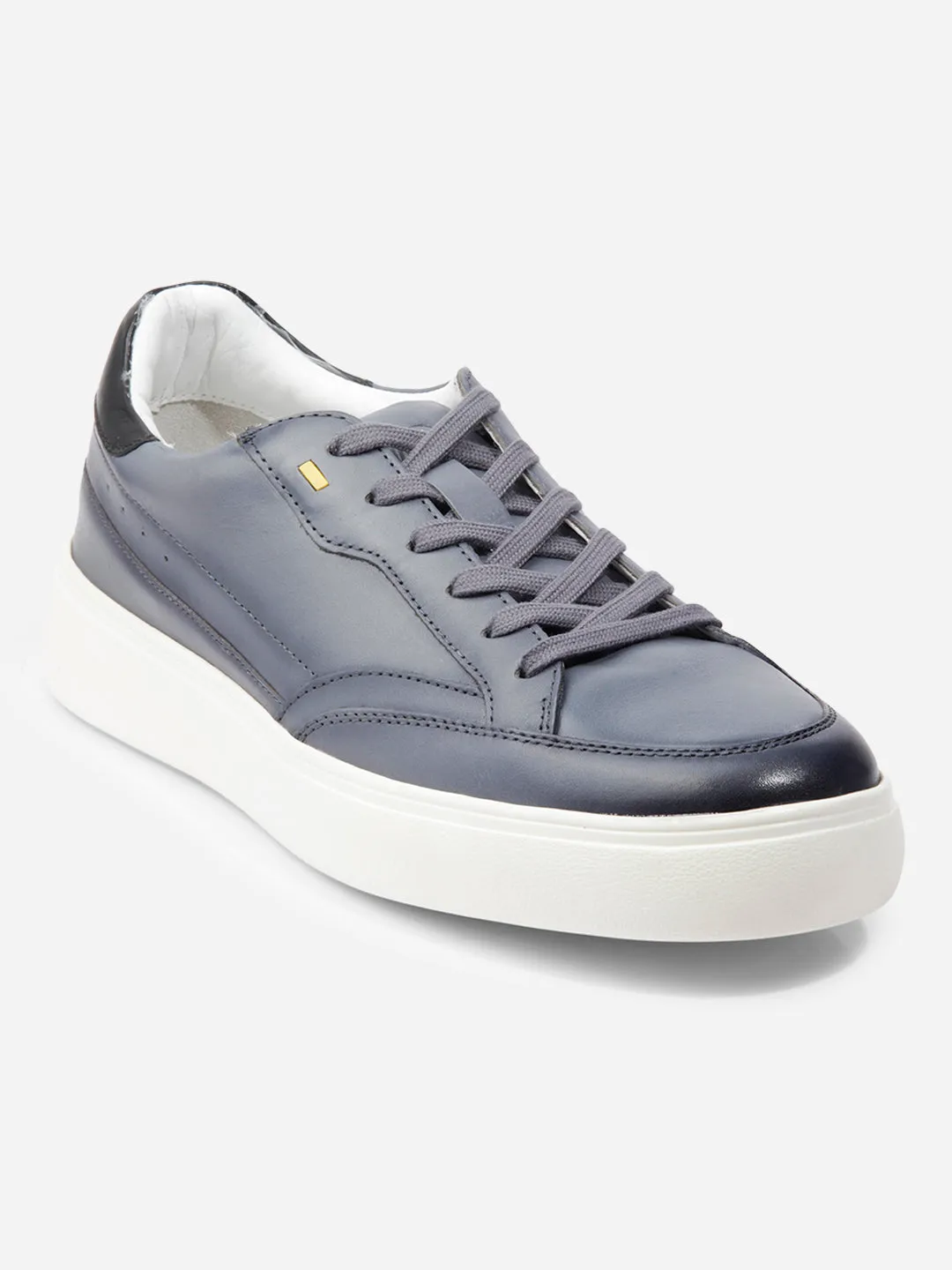 Men Grey Leather Sneaker (ID3091)