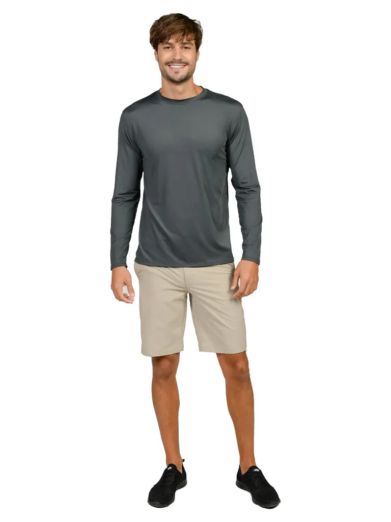 Men's Long Sleeve Ultra Loose Sun Shirts in many solid colors and tie dye prints.