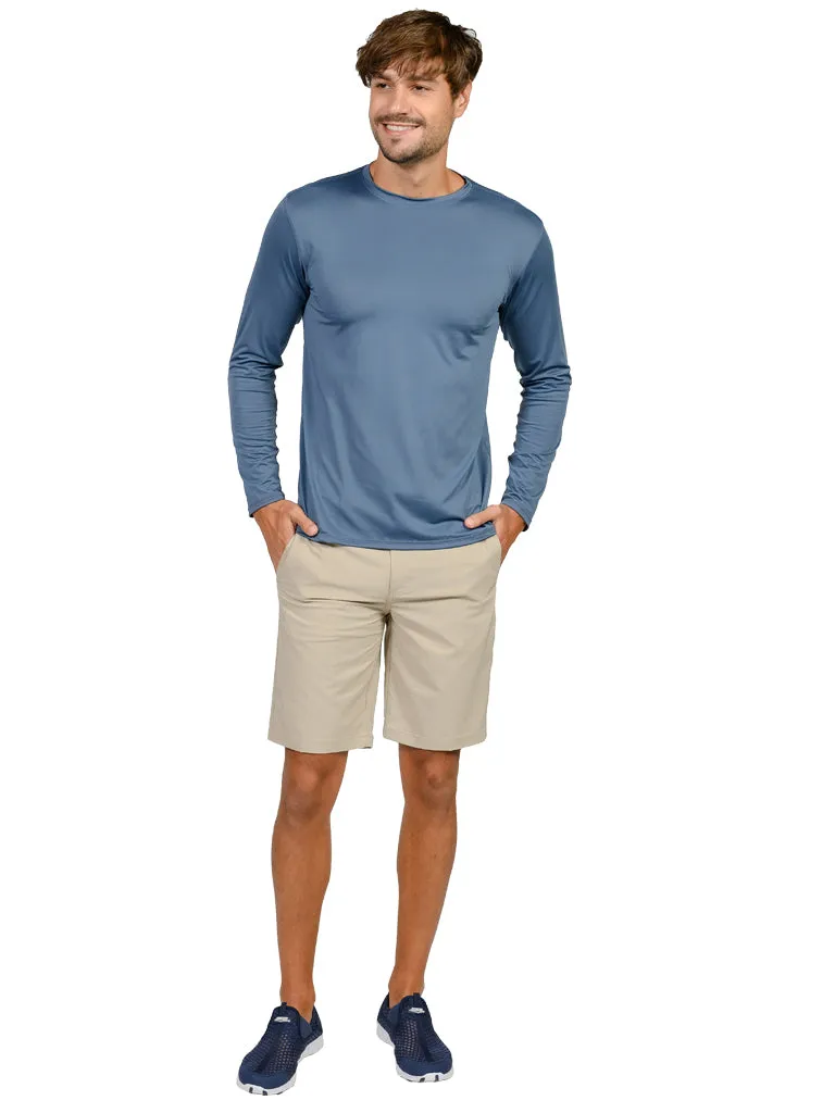 Men's Long Sleeve Ultra Loose Sun Shirts in many solid colors and tie dye prints.