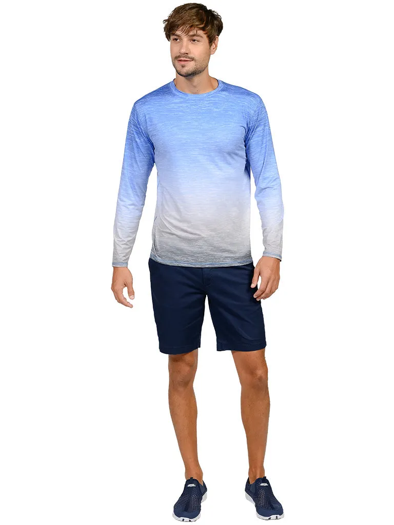 Men's Long Sleeve Ultra Loose Sun Shirts in many solid colors and tie dye prints.