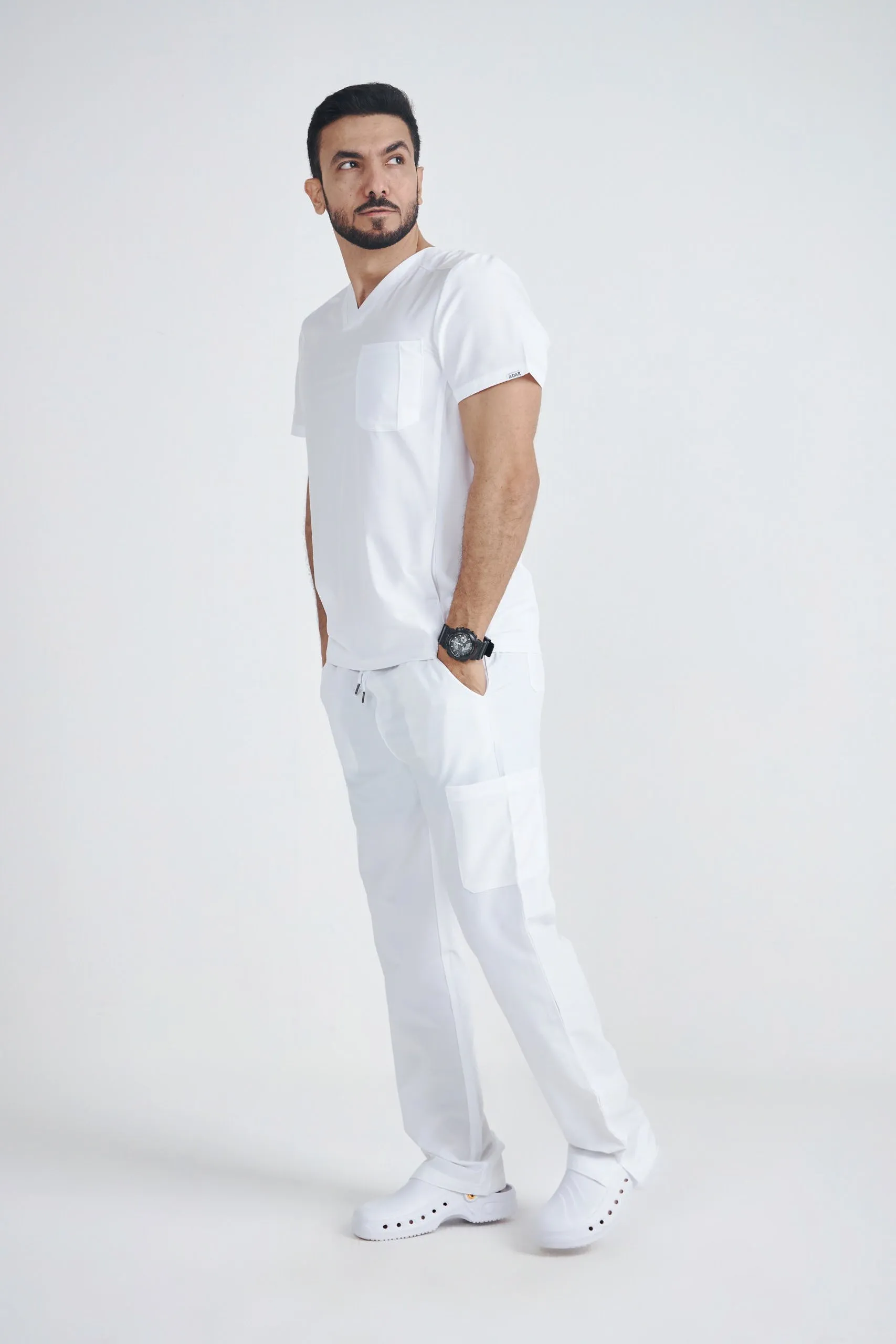 Men's Modern V-neck Addition Scrub Set A6010-A6106