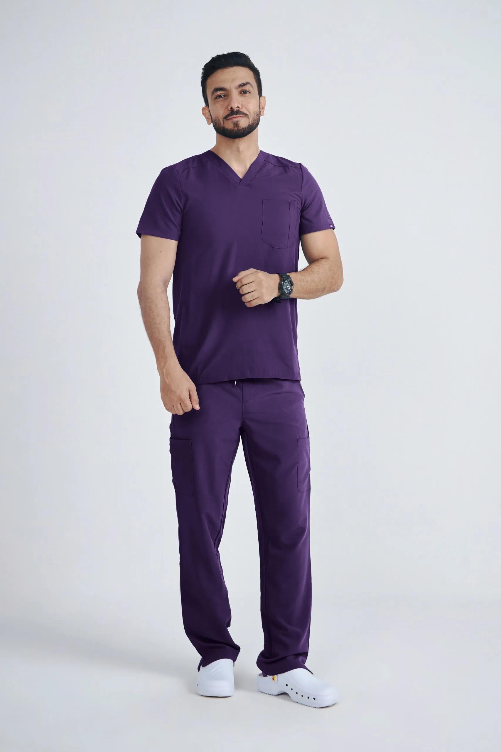 Men's Modern V-neck Addition Scrub Set A6010-A6106