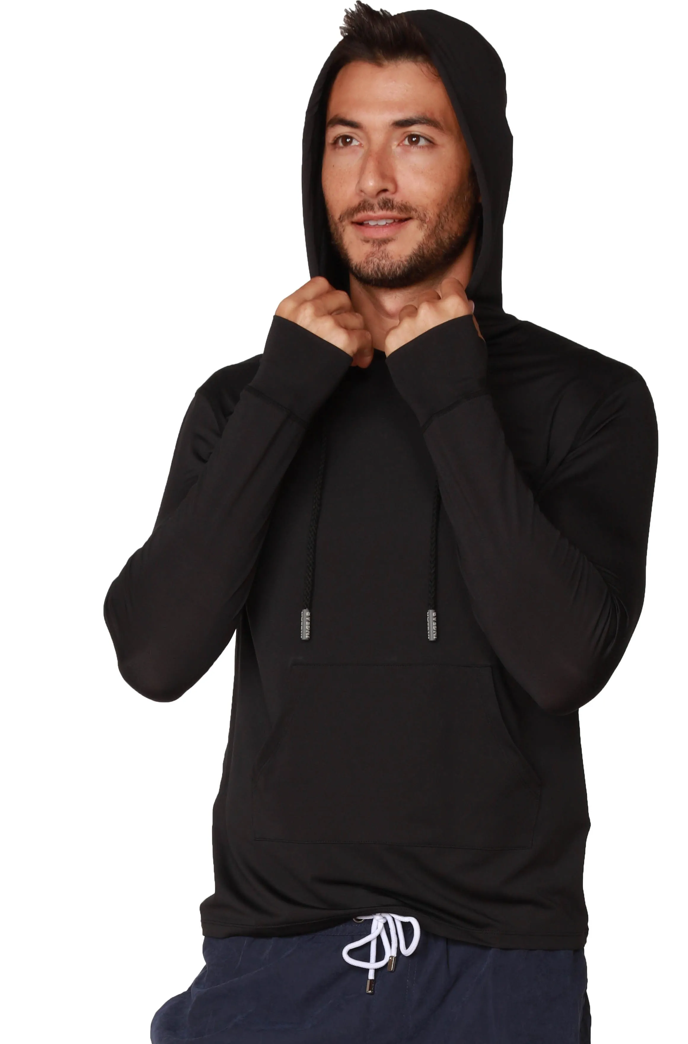 Men's solid color hoodies