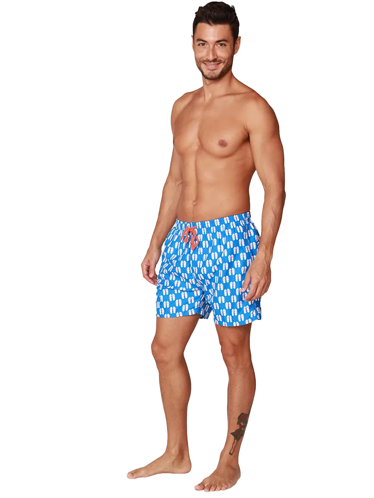 Men's Swim Shorts in lively tropical print