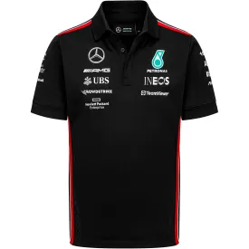 Mercedes AMG Petronas F1 2023 Men's Team Polo - Black/White