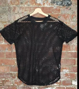 Mesh Fishnet Short Sleeve Top