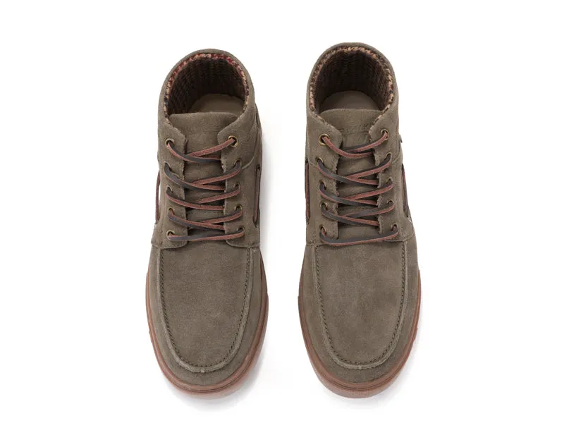 Mylos Mid-Top Khaki Suede Lace Up Mocs for Men