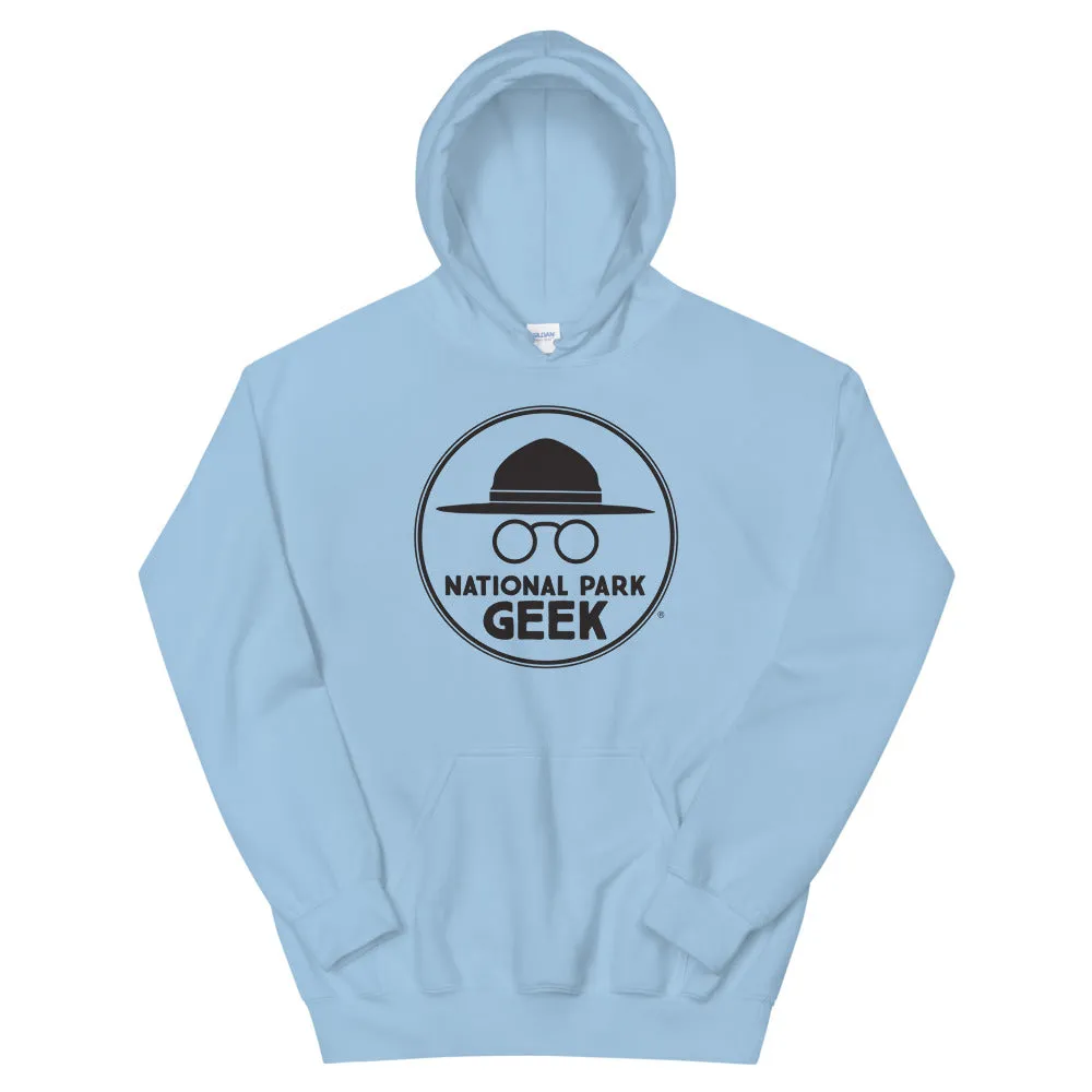 National Park Geek Unisex Hoodie Black Logo