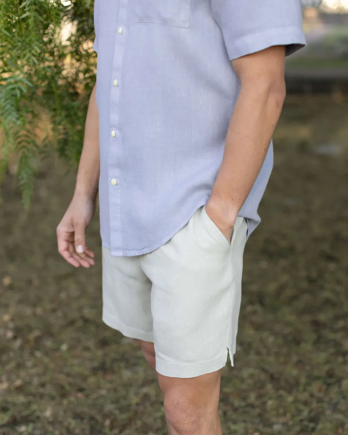 Ola Linen Shirt - Wave