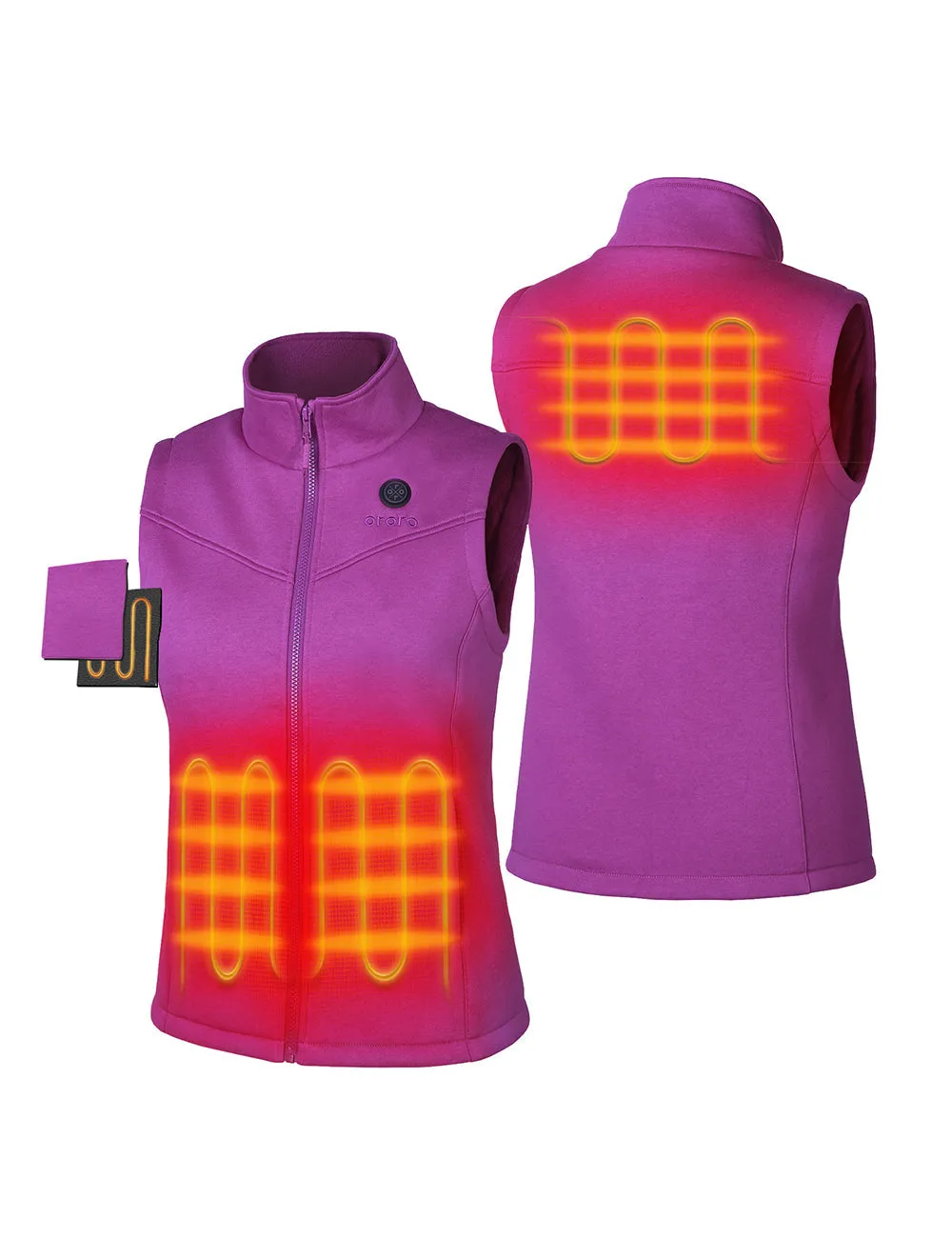 Open-Box Womens Battery-Free Heated Fleece Vest