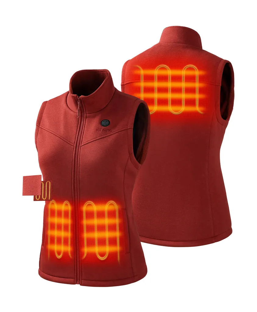 Open-Box Womens Battery-Free Heated Fleece Vest