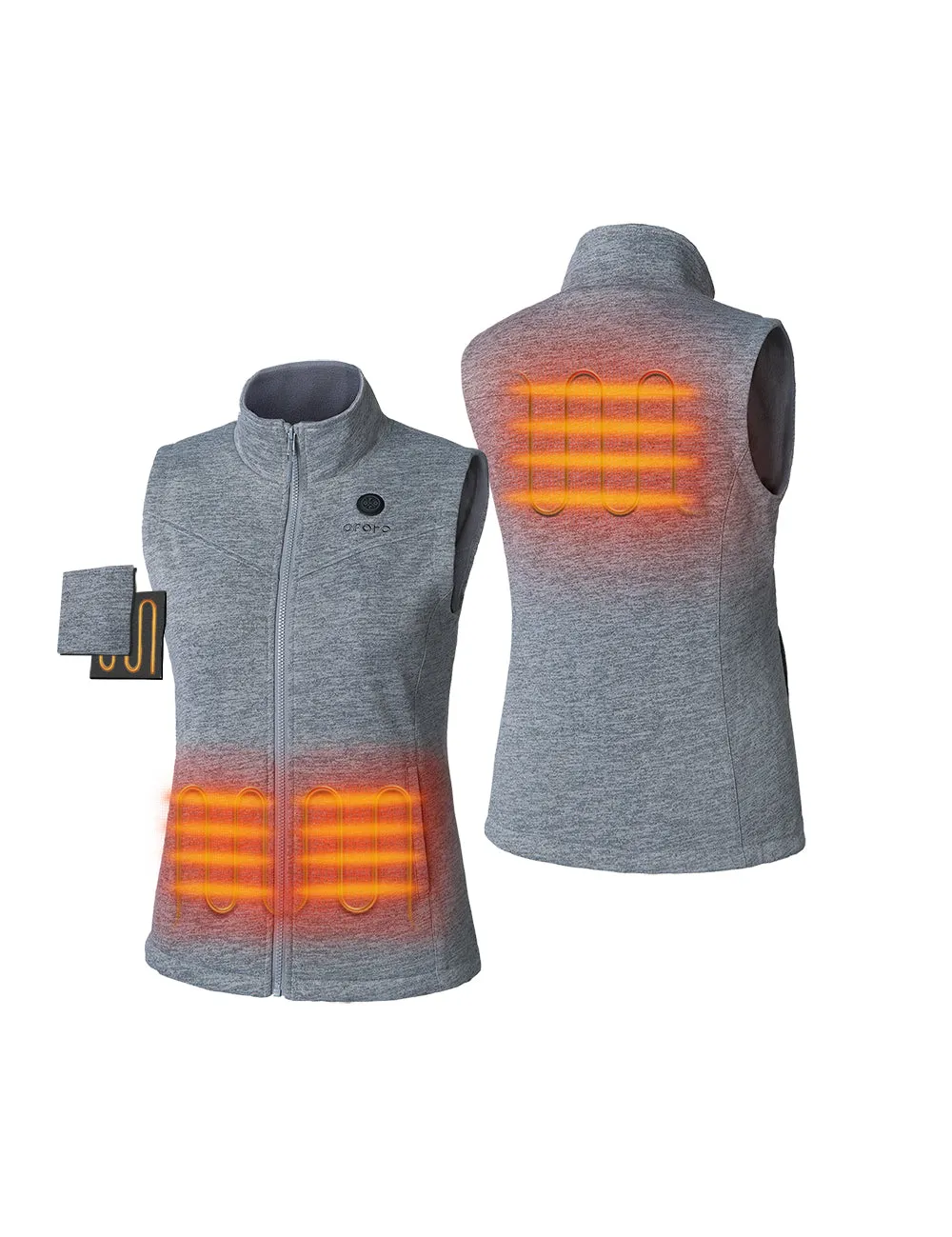 Open-Box Womens Battery-Free Heated Fleece Vest