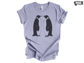 Penguins Unisex T-Shirt | Emperor Antarctic Birds | Vintage Soft Tee | Endangered Animals | Eco-Friendly Printing