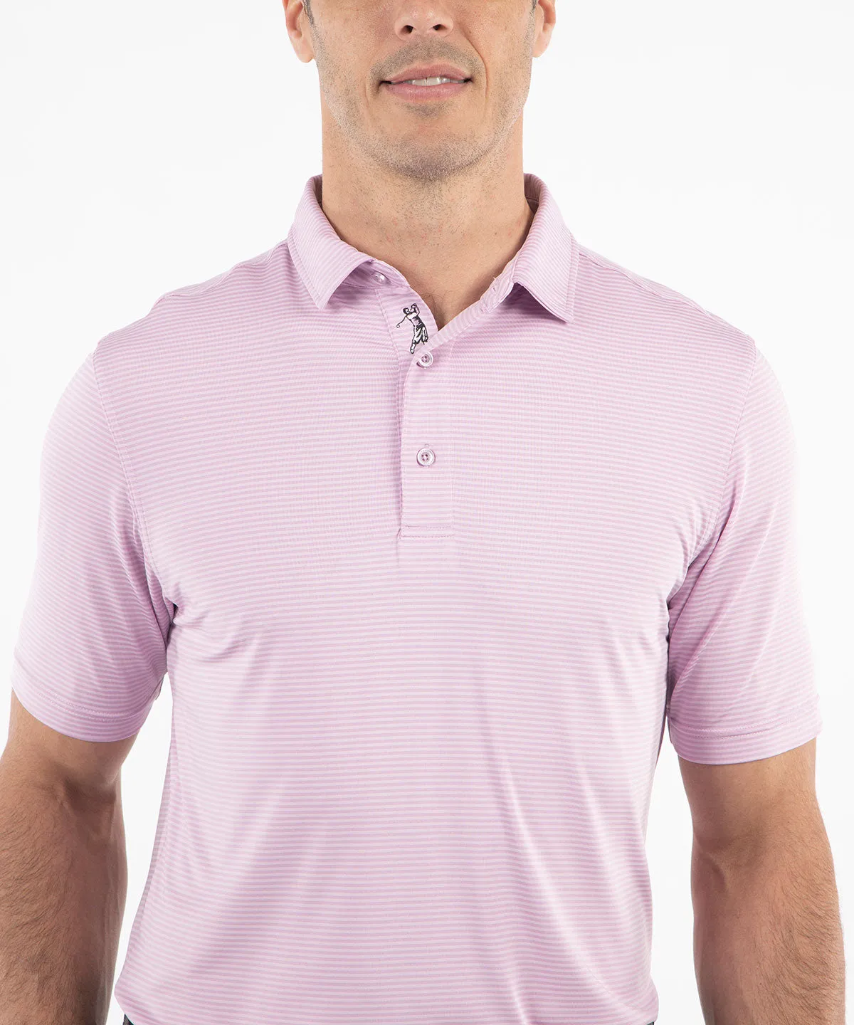 Performance Jersey Mini Tonal Feed Stripe Polo