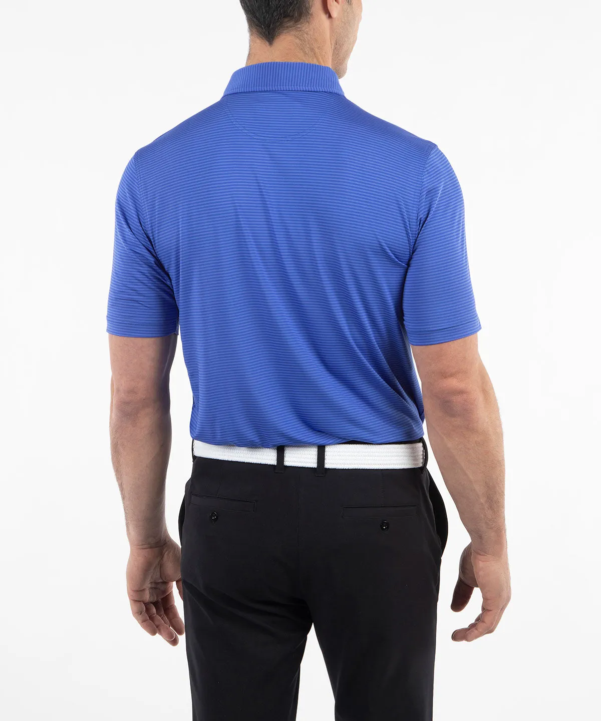 Performance Jersey Mini Tonal Feed Stripe Polo