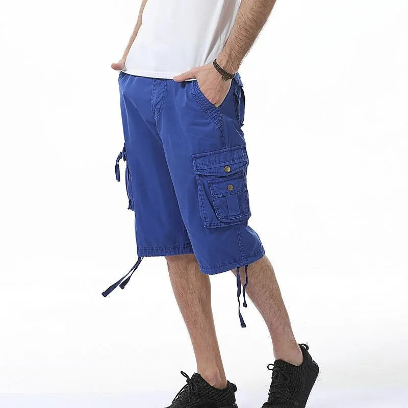 Plus Size Men's Cargo Combat Shorts Cotton Versatile Half Pants Twill Knee 3/4 Short Big Size Waist from 36” - 48”| A082