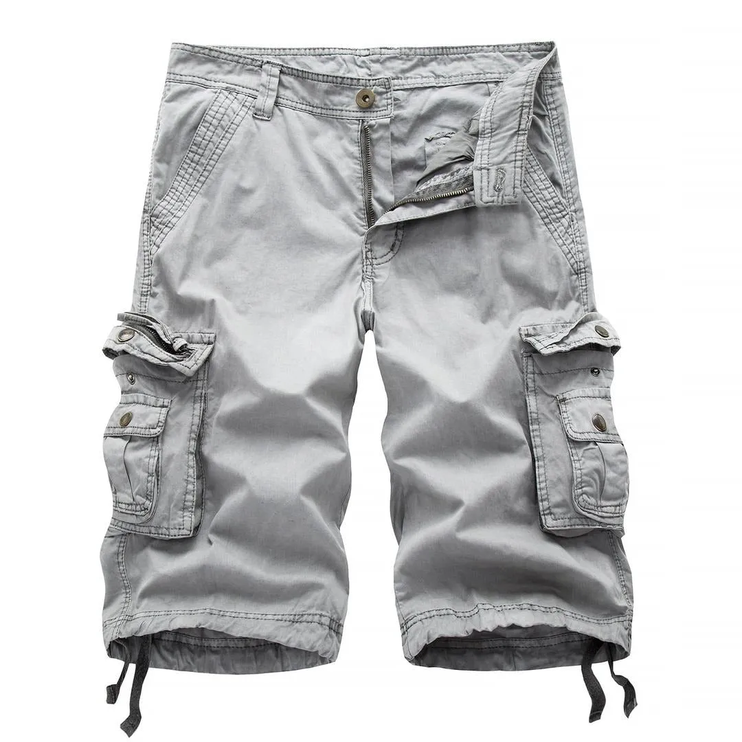 Plus Size Men's Cargo Combat Shorts Cotton Versatile Half Pants Twill Knee 3/4 Short Big Size Waist from 36” - 48”| A082