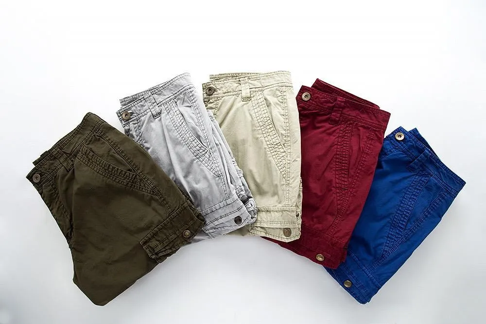 Plus Size Men's Cargo Combat Shorts Cotton Versatile Half Pants Twill Knee 3/4 Short Big Size Waist from 36” - 48”| A082