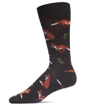 "Fantastic Foxes" Crew Bamboo Socks by Me Moí