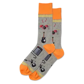 "Garage Band" Cotton Crew Socks by Hot Sox - Large