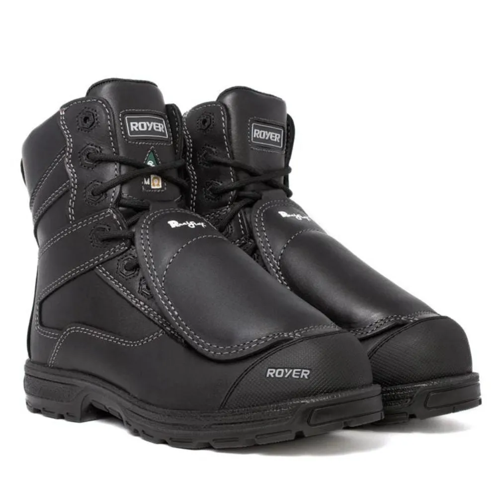 Royer 5702GT Men's 8" Composite Toe Work Boot with External Met - Black