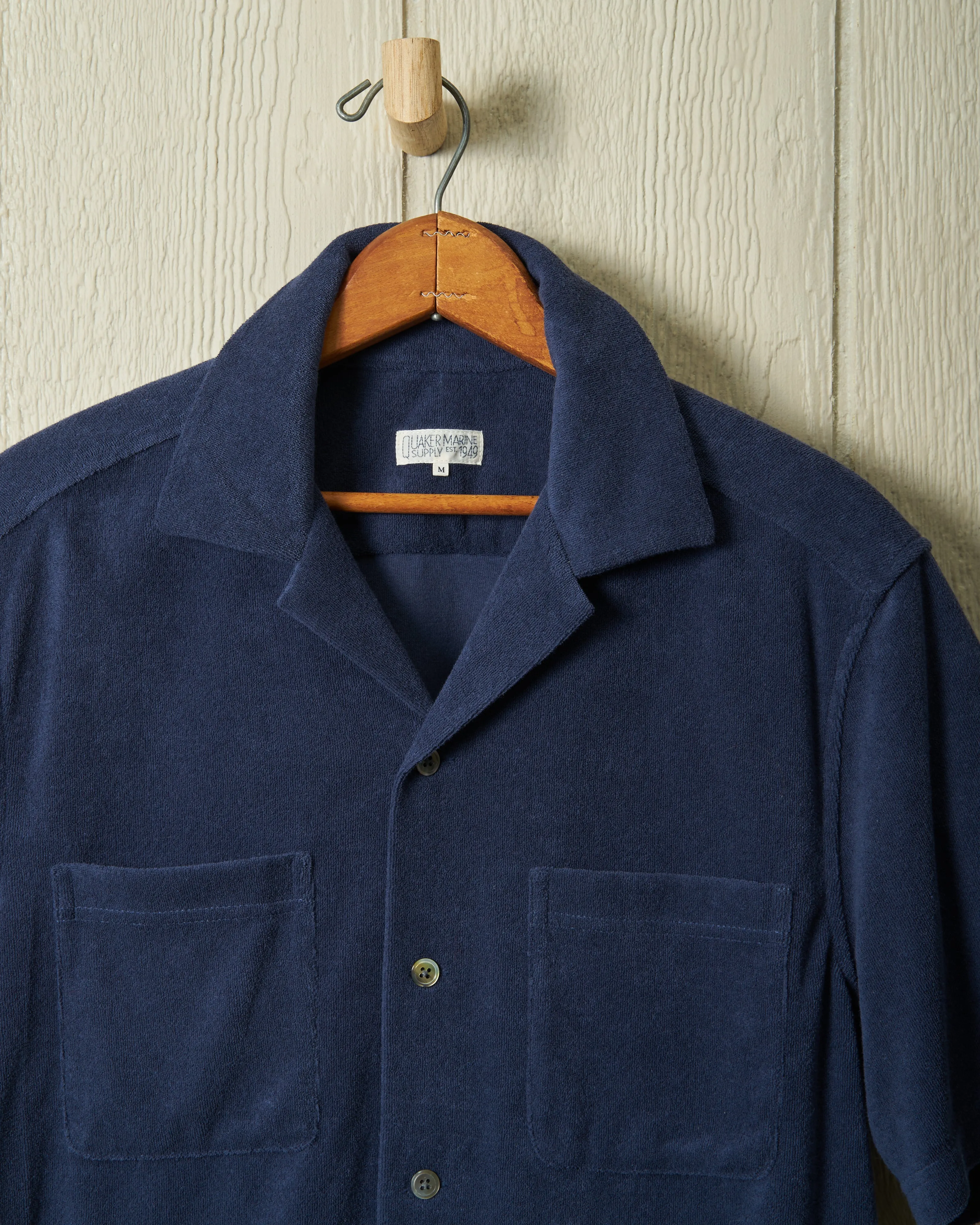 Summer Camp Shirt in Navy Terrycloth