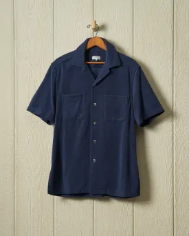 Summer Camp Shirt in Navy Terrycloth