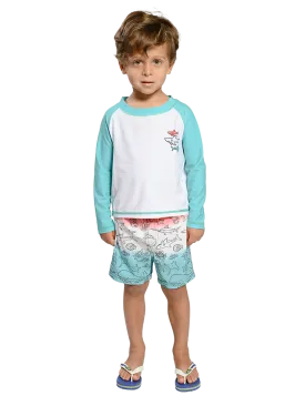 Toddler boys rash guard set