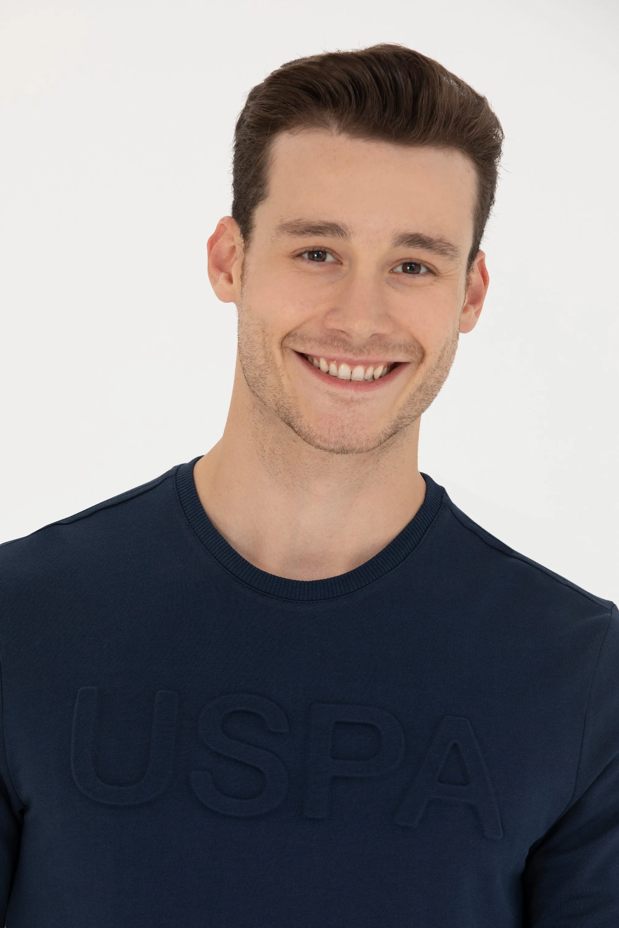 USPA Men Sweatshirt USPA Big Logo Navy VR033 USPSS167 US POLO ASSN.