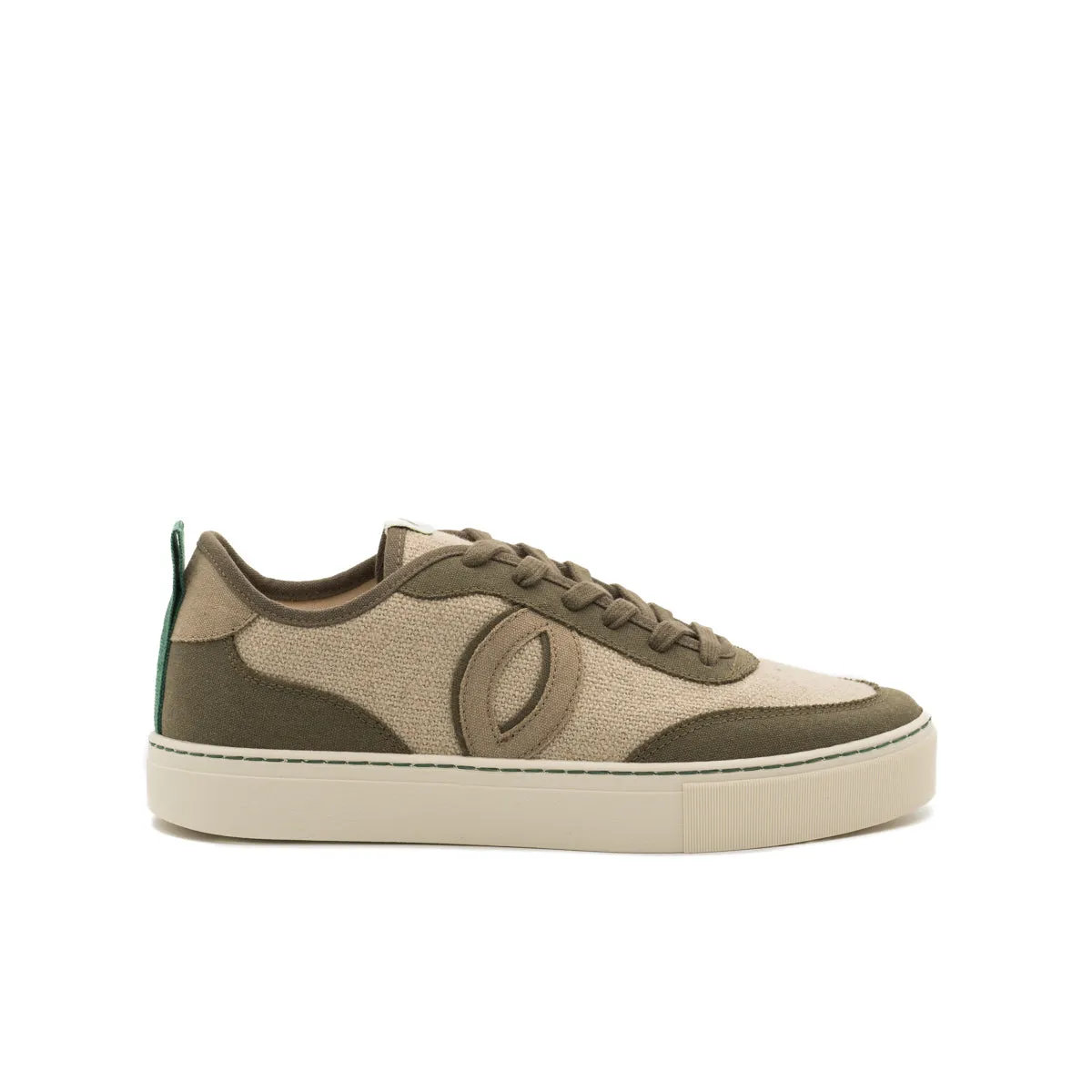 Vegan sneaker linen natural-kaki BRI020