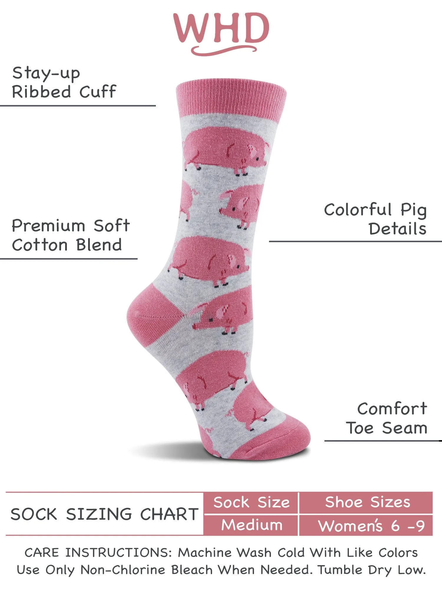 WHD Pig Socks 2-Pack or 1-Pack