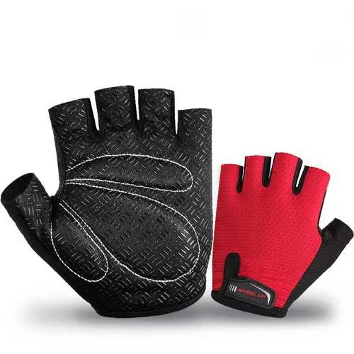 WHEEL UP S043 Men Anti-skidding Wearproof Half Finger MTB Mountain Bike Gloves