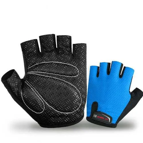 WHEEL UP S043 Men Anti-skidding Wearproof Half Finger MTB Mountain Bike Gloves