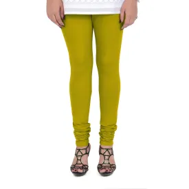 Women's Cotton Churidar Leggings (Free Size) - Golden Palm