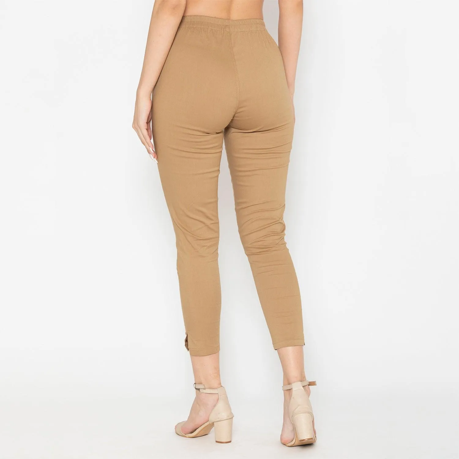 Women's Cotton Formal Trousers - Mocha